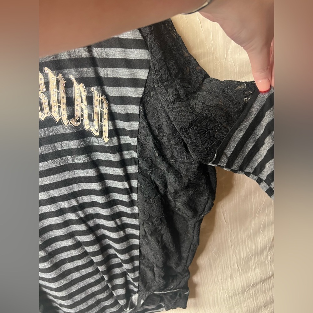 Crash & Burn Striped Rhinestone Dolman Top, Large, BUCKLE - Picture 3 of 5